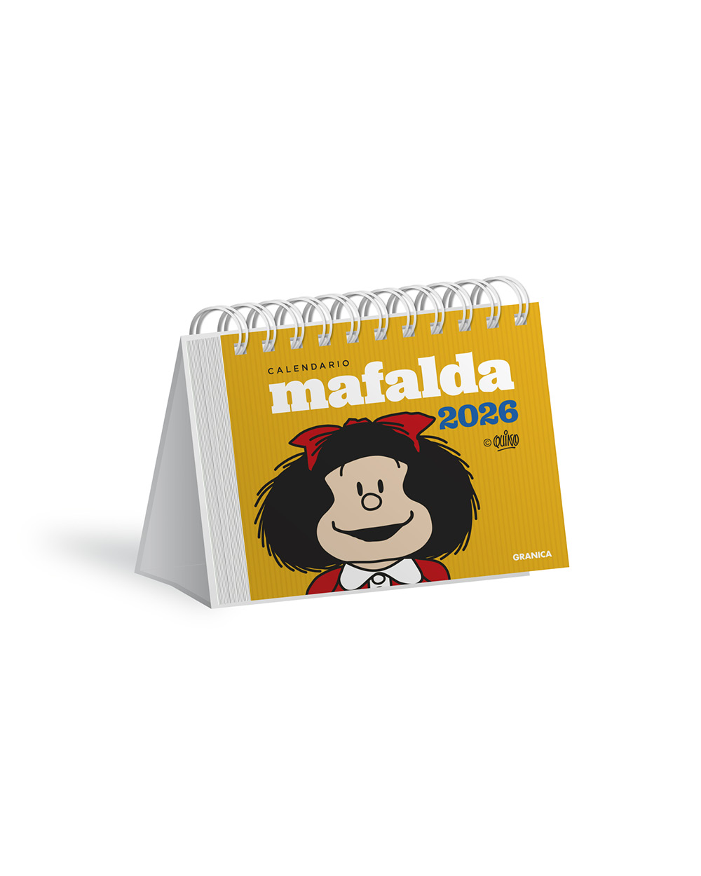 Mafalda 2026 Calendario Escritorio - Amarillo